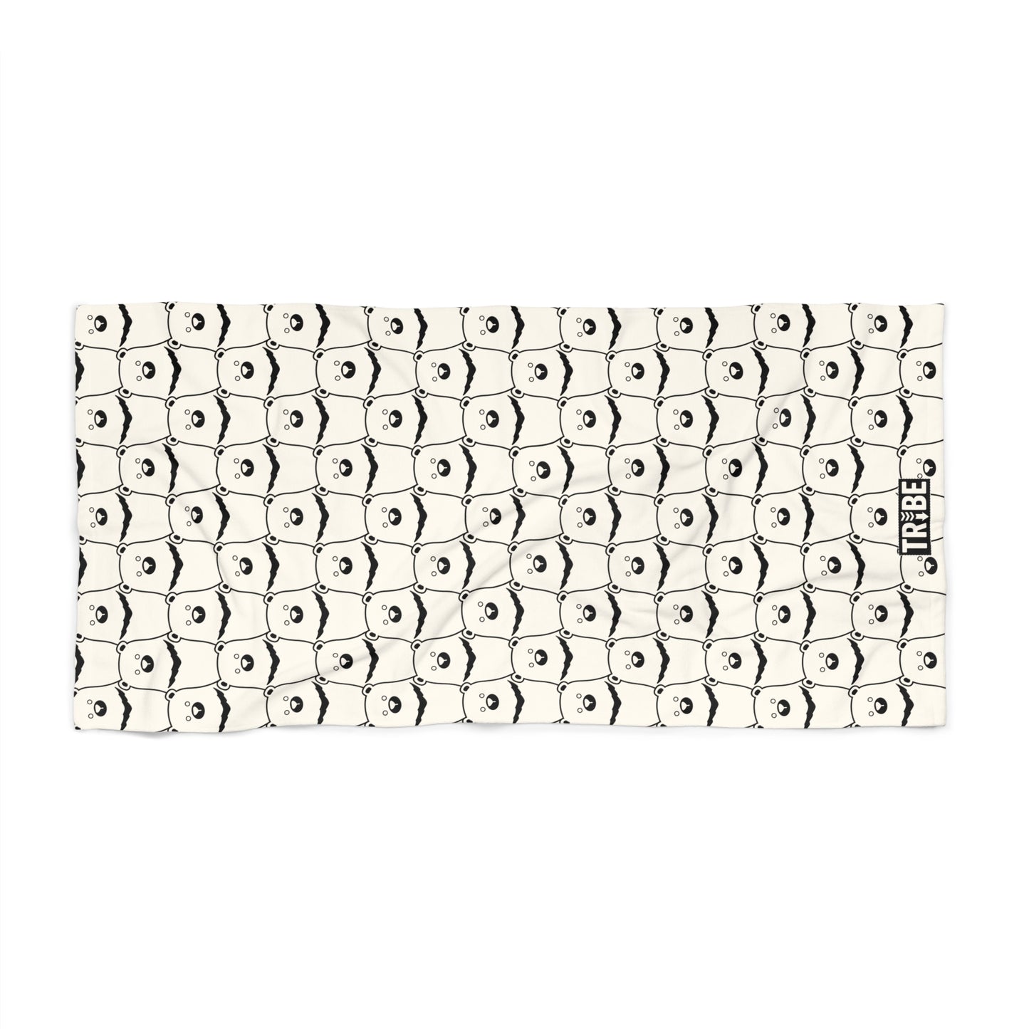 BEAR STARE Beach Towel - Bone