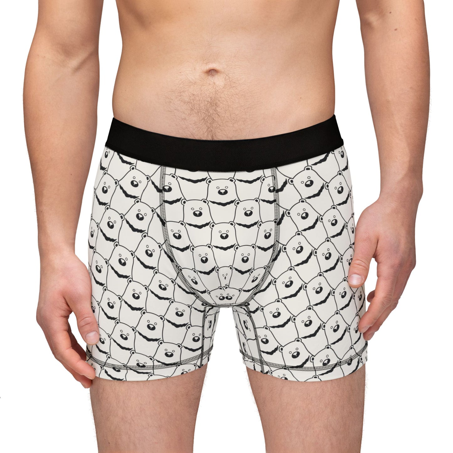 BEAR STARE Men's Boxer Briefs - Bone