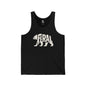 FERAL BEAR Jersey Tank - Bone Silhouette Design