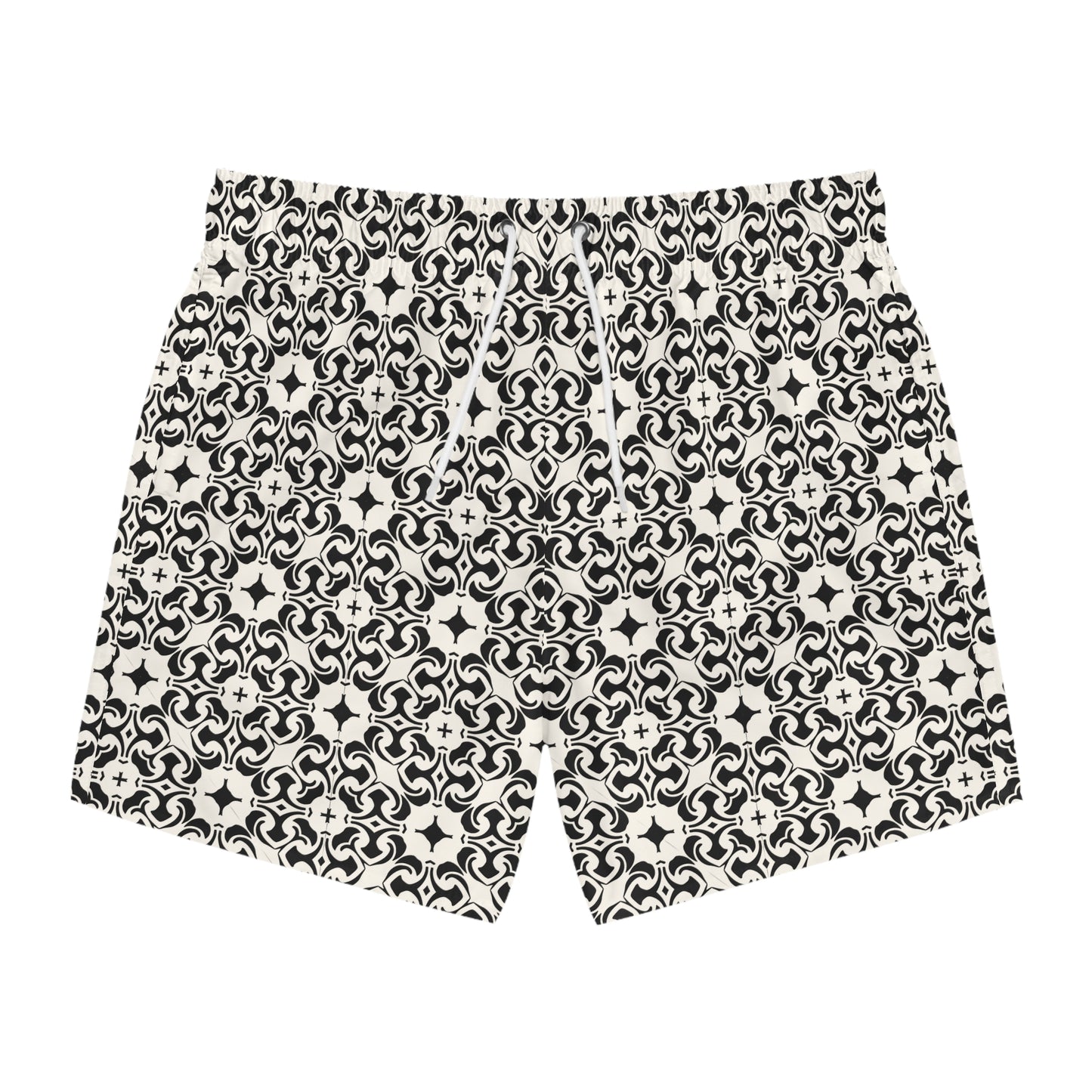 PORTUGAY Imprinted 5-6" Inseam Swim Trunks - Bone