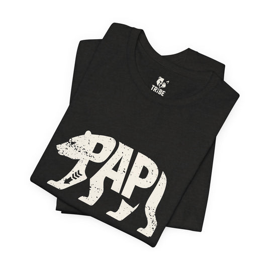 PAPI BEAR Jersey Tee - Bone Silhouette Design