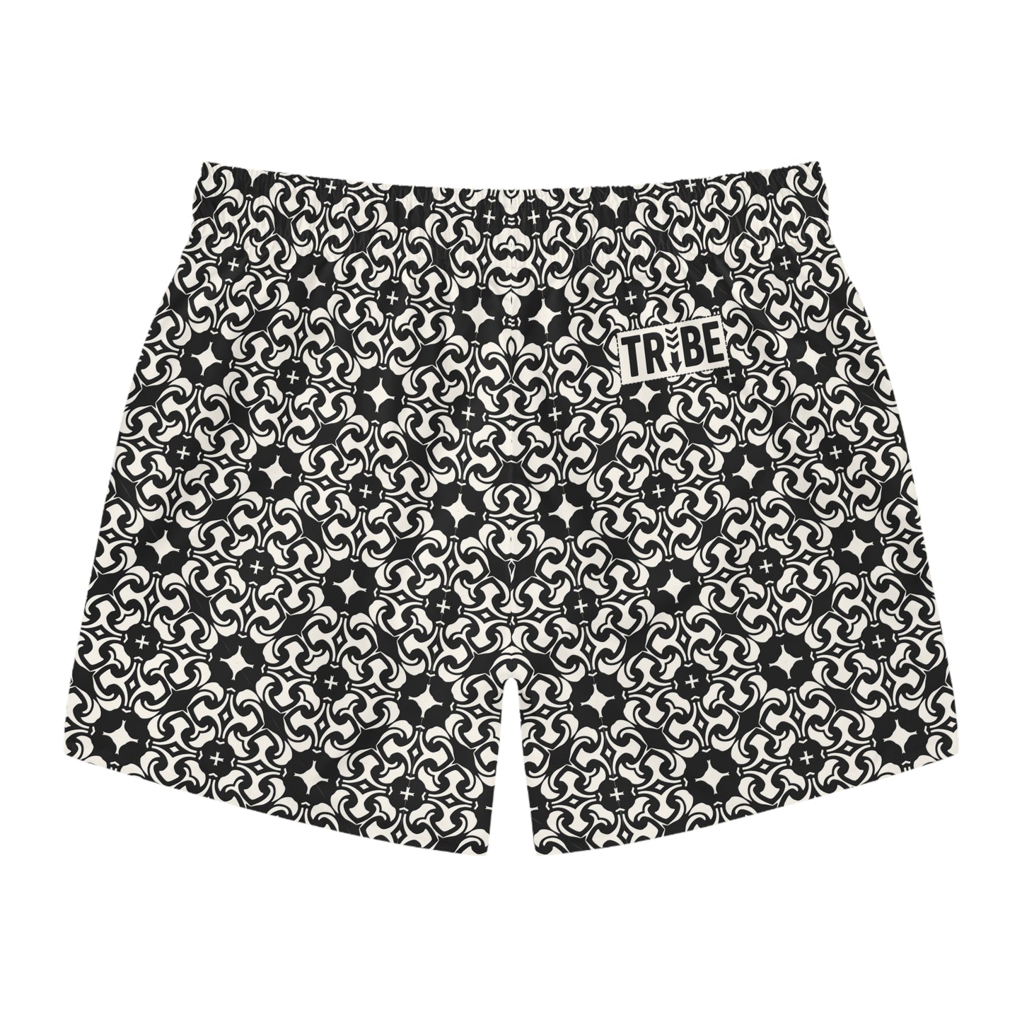 PORTUGAY Imprinted 5-6" Inseam Swim Trunks - Onyx
