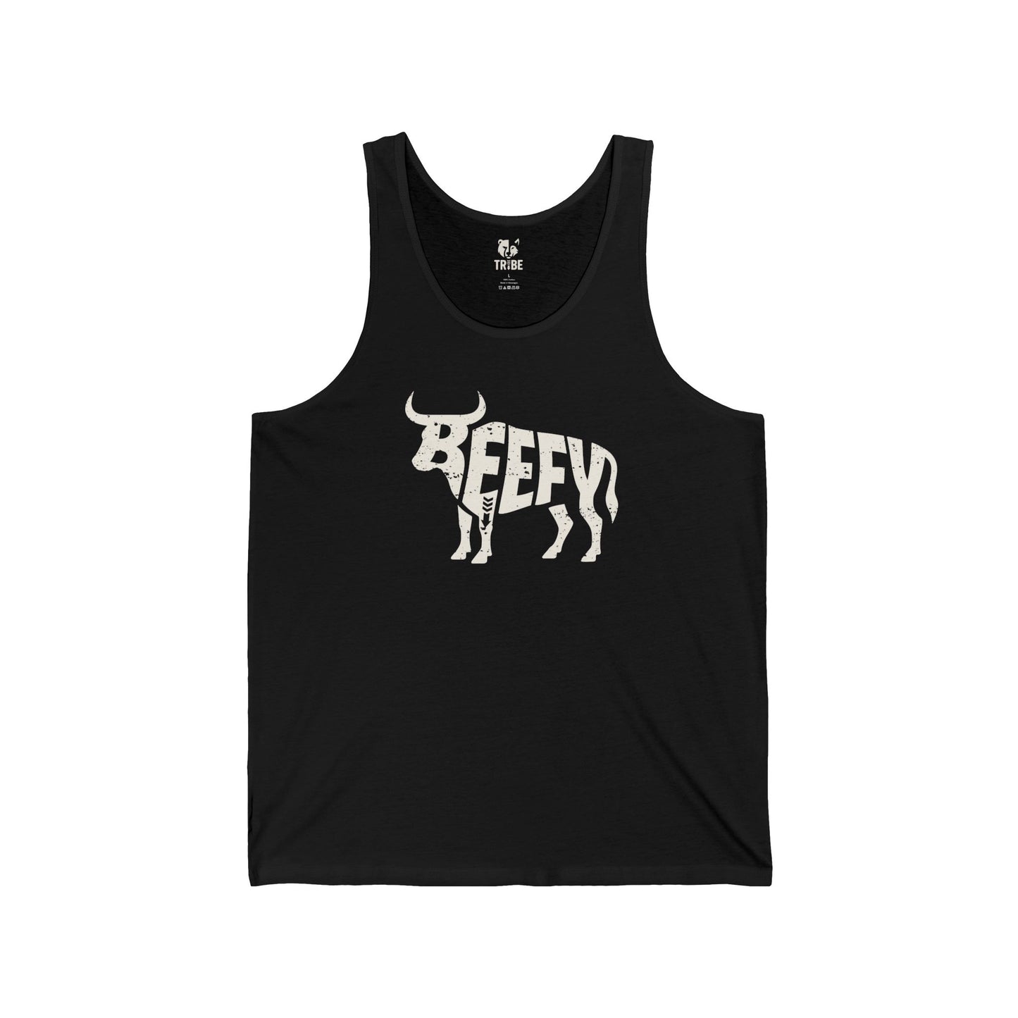 BEEFY BULL Jersey Tank - Bone Silhouette Design