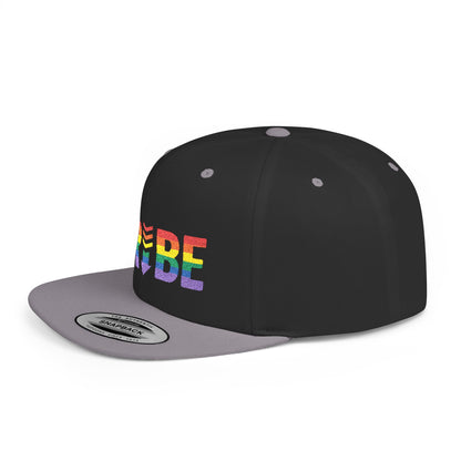 TRIBE Logo Flat Bill Snapback — 1979 Baker Rainbow Design