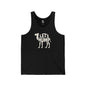 LET'S HUMP Jersey Tank - Bone Silhouette Design