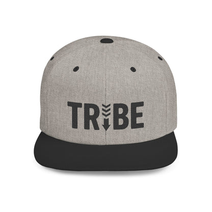TRIBE Logo Flat Bill Snapback — Onyx Design