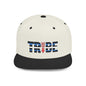TRIBE Logo Flat Bill Snapback — Leather & Pup Pride Design