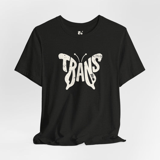 TRANS BUTTERFLY Jersey Tee - Bone Silhouette Design
