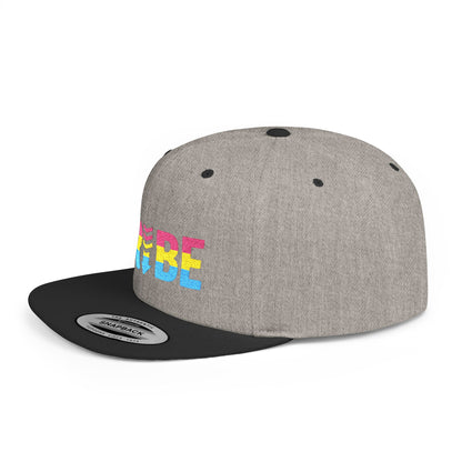 TRIBE Logo Flat Bill Snapback — Pansexual Pride Design