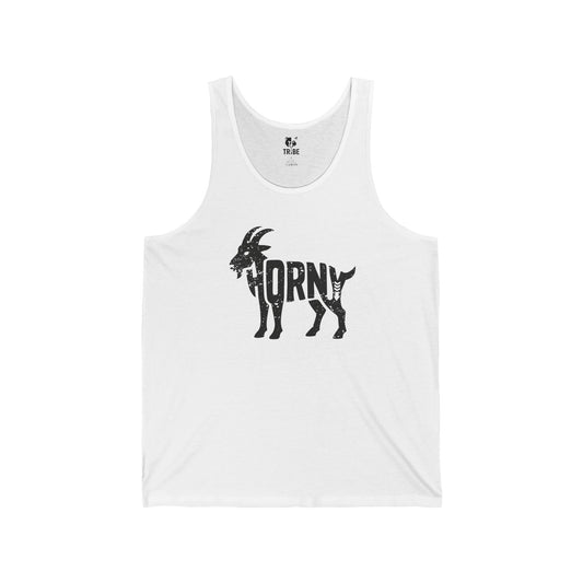 HORNY GOAT Jersey Tank - Onyx Silhouette Design