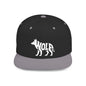 WOLF Flat Bill Snapback — Bone Silhouette Design