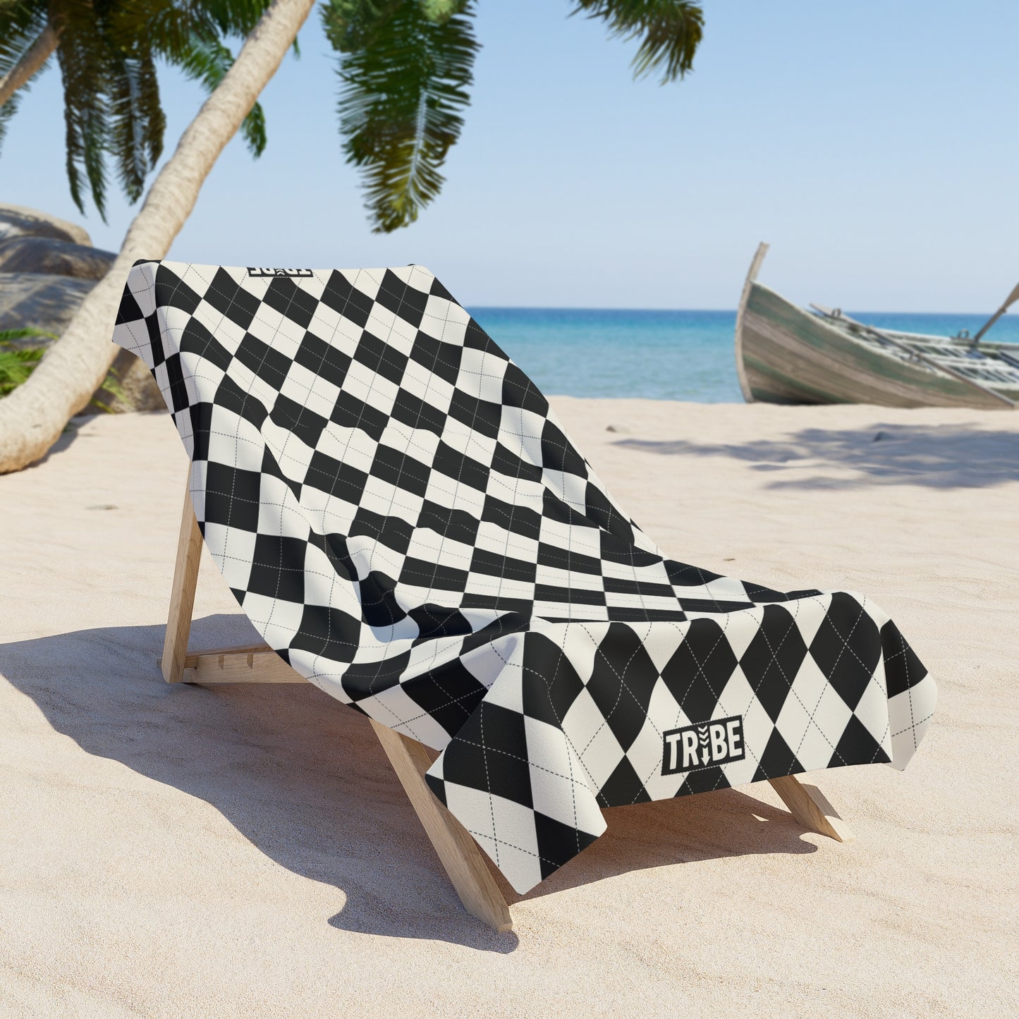 ARGYLE Beach Towel - Onyx & Bone