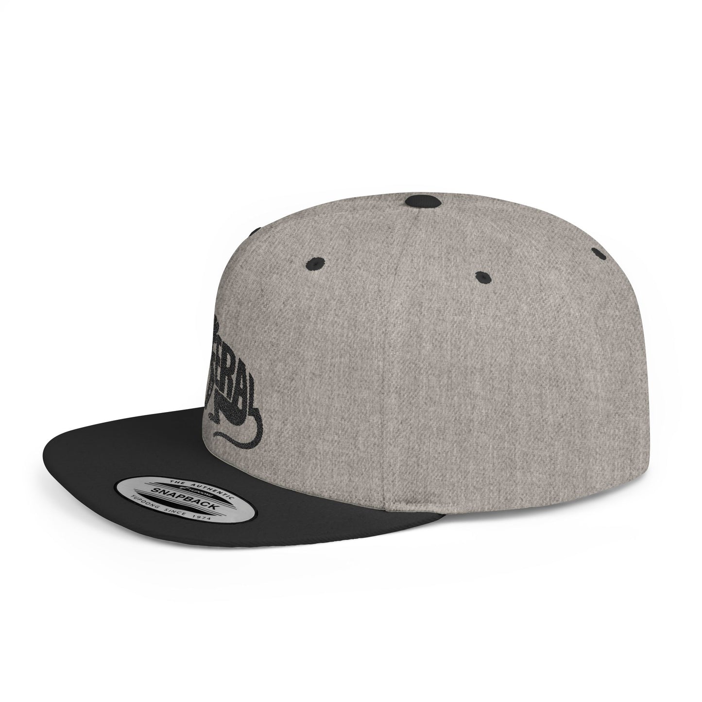 FERAL MONKEY Flat Bill Snapback — Onyx Silhouette Design