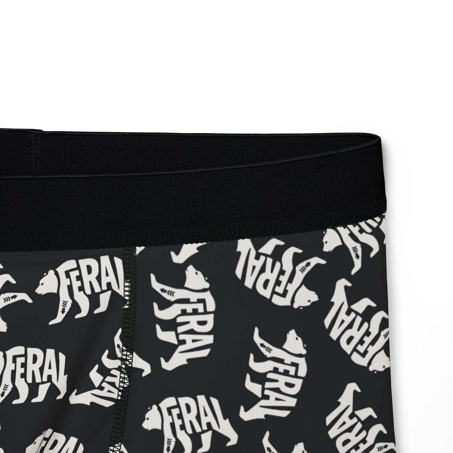 FERAL BEAR Men's Boxer Briefs - Onyx