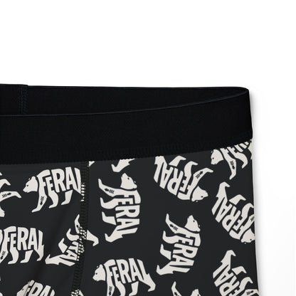 FERAL BEAR Men's Boxer Briefs - Onyx