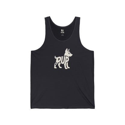 PUP Jersey Tank - Bone Silhouette Design