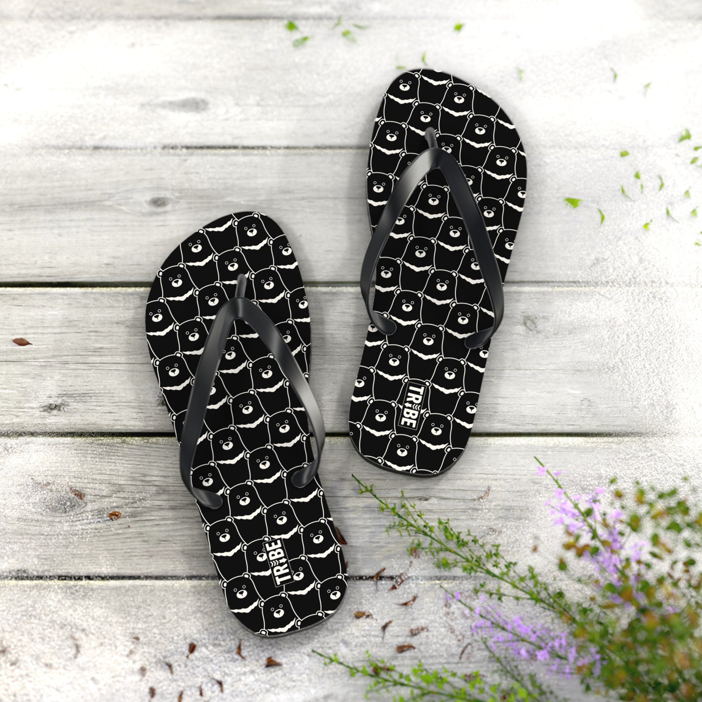 BEAR STARE Flip Flops - Onyx