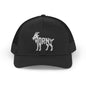 HORNY GOAT Snapback Trucker Cap - Bone Silhouette Design