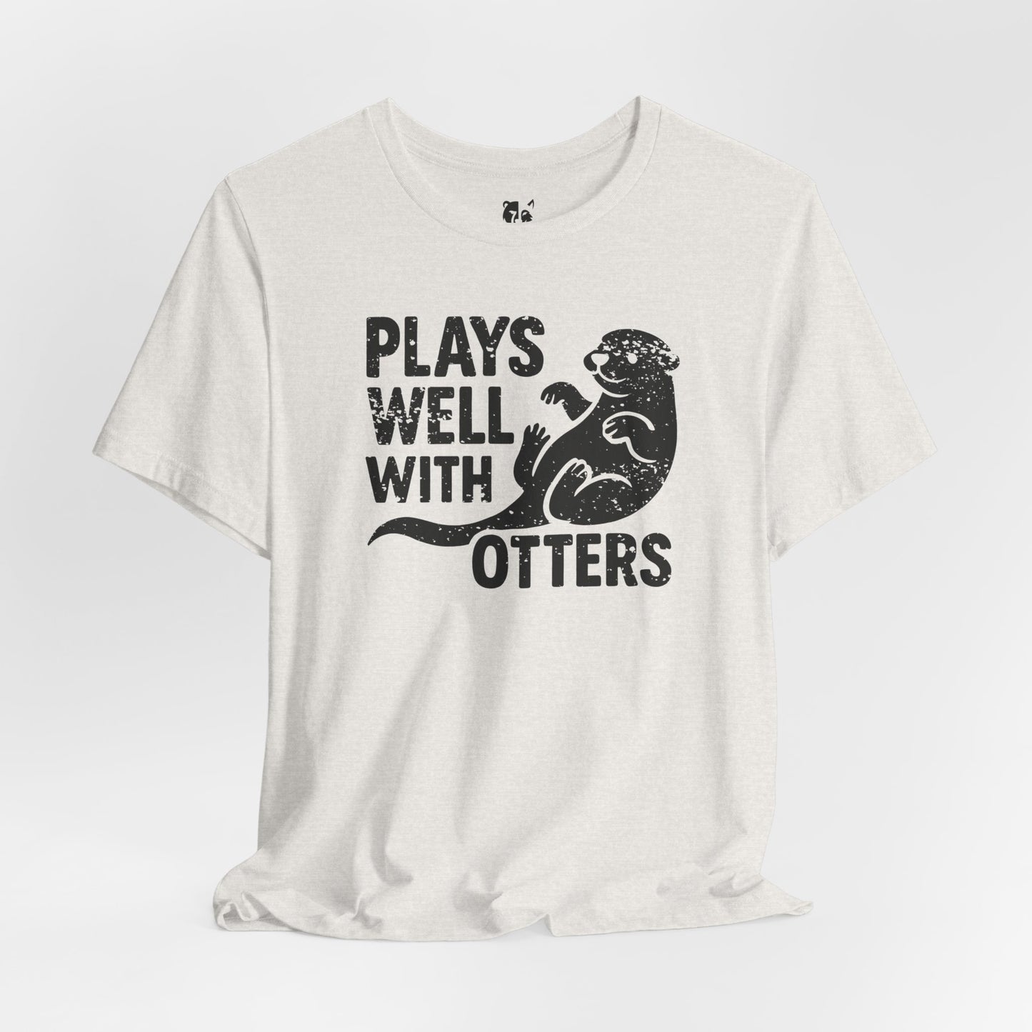 PLAYS WELL WITH OTTERS Jersey Tee - Onyx Design