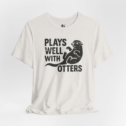 PLAYS WELL WITH OTTERS Jersey Tee - Onyx Design