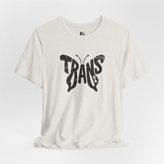 TRANS BUTTERFLY Jersey Tee - Onyx Silhouette Design