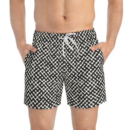 FLUX Imprinted 5-6" Inseam Swim Trunks - Onyx