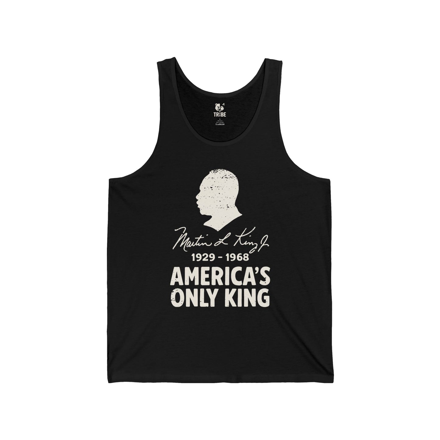 AMERICA'S ONLY KING Jersey Tank - Bone Silhouette Design