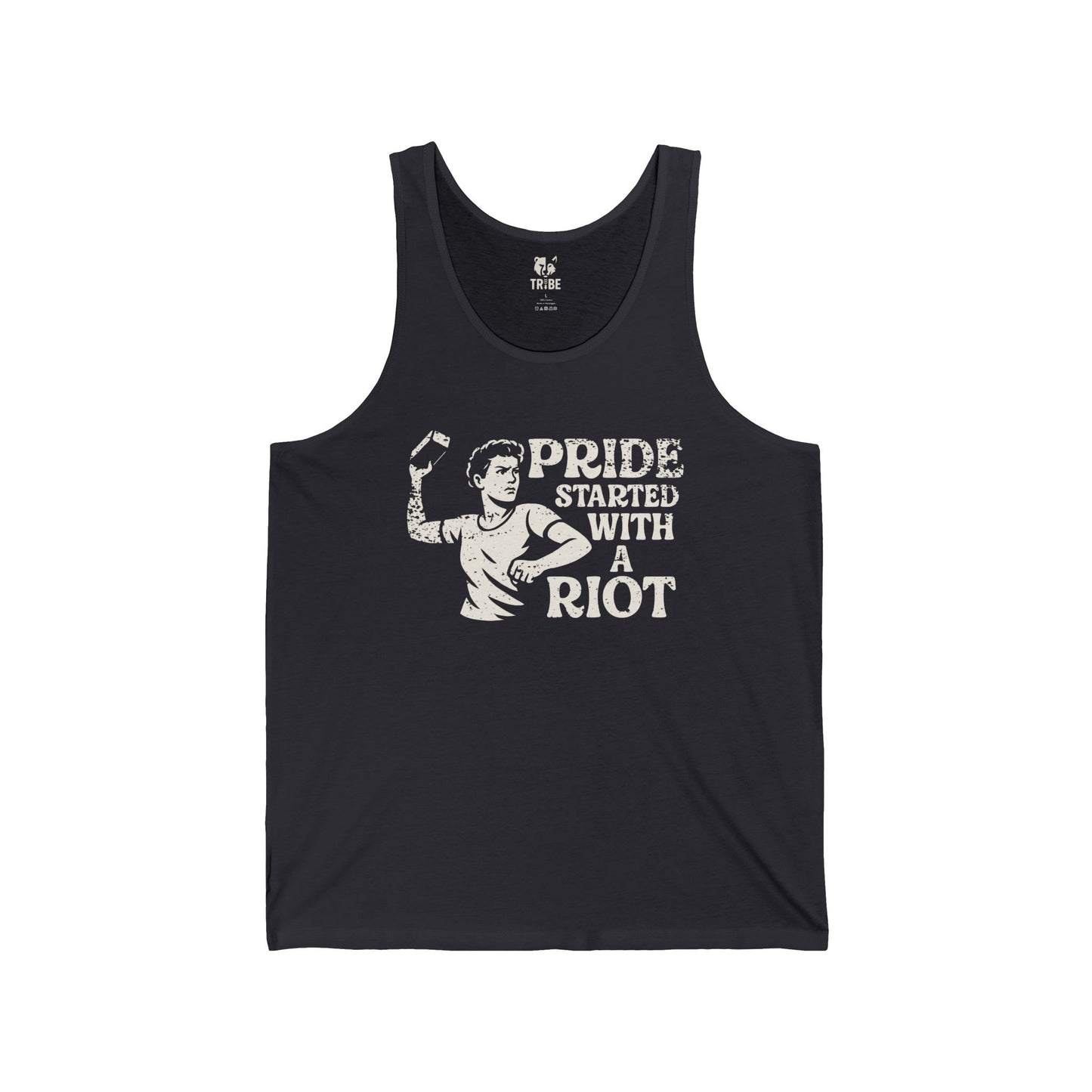STONEWALL Jersey Tank - Bone Silhouette Design