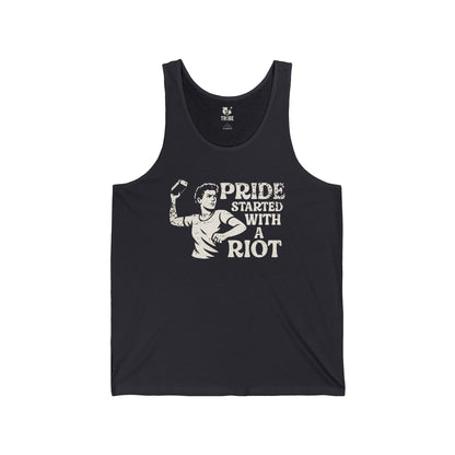 STONEWALL Jersey Tank - Bone Silhouette Design