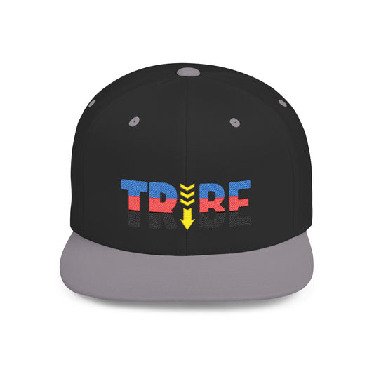 TRIBE Logo Flat Bill Snapback — Polyamory Pride Design