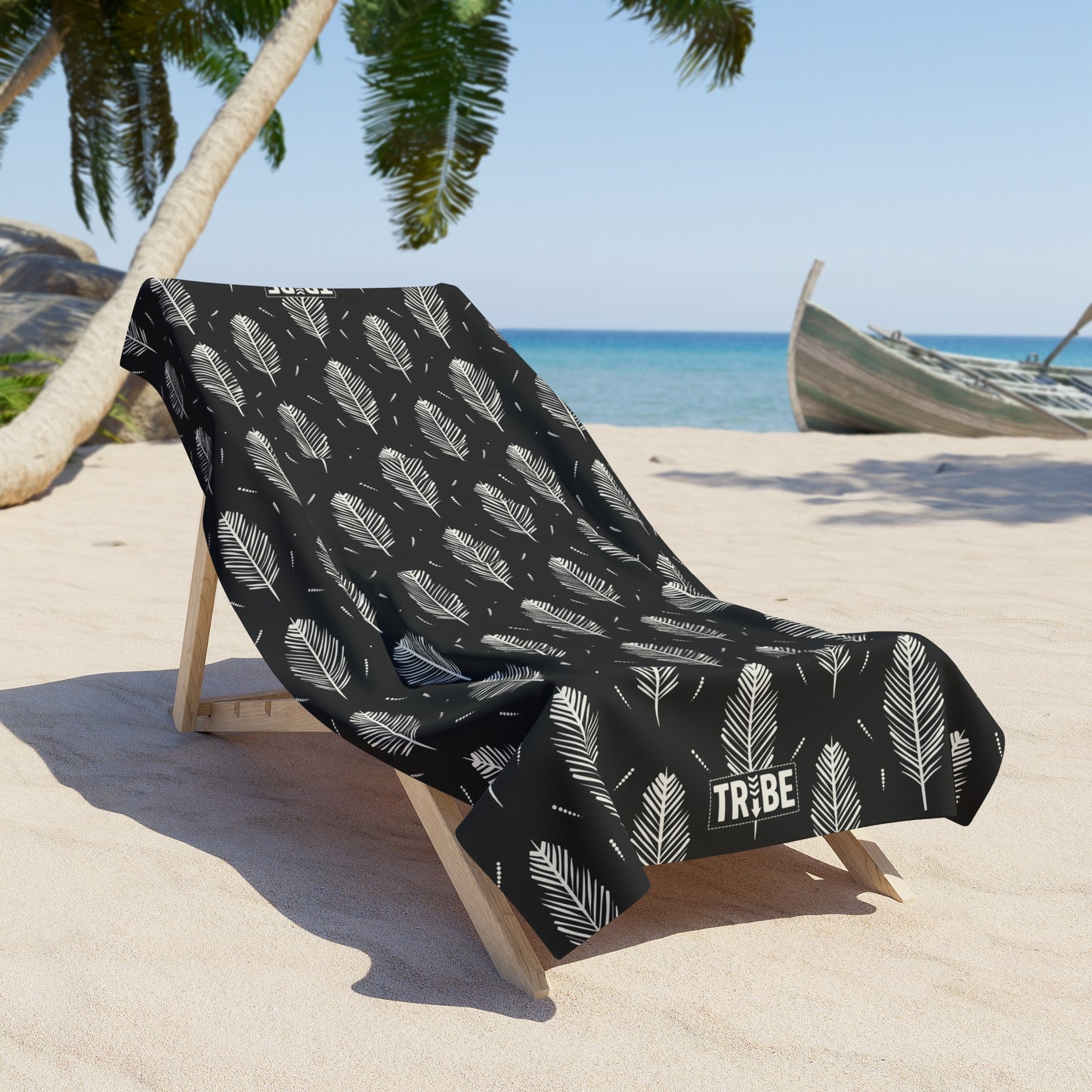 LIGHT AS A FEATHER Beach Towel - Onyx