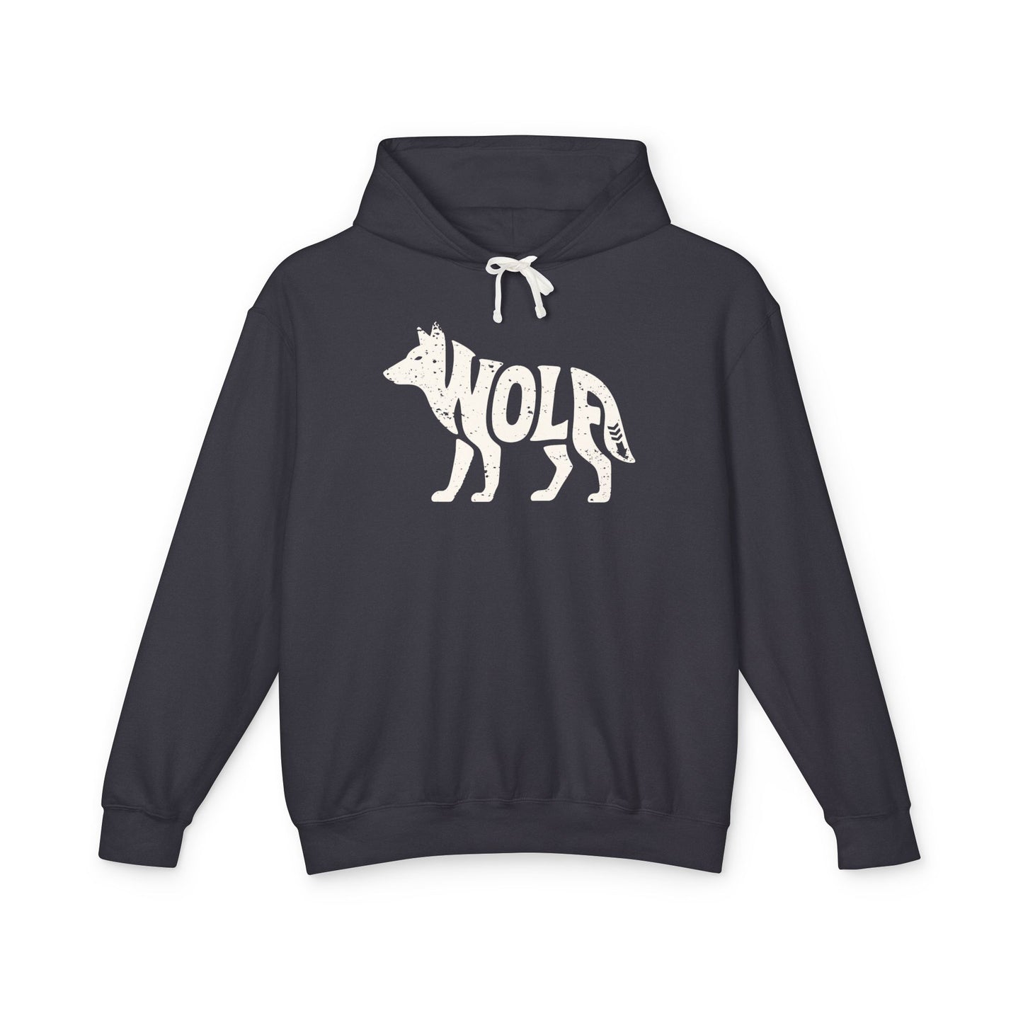 WOLF Lightweight Hoodie - Bone Silhouette Design