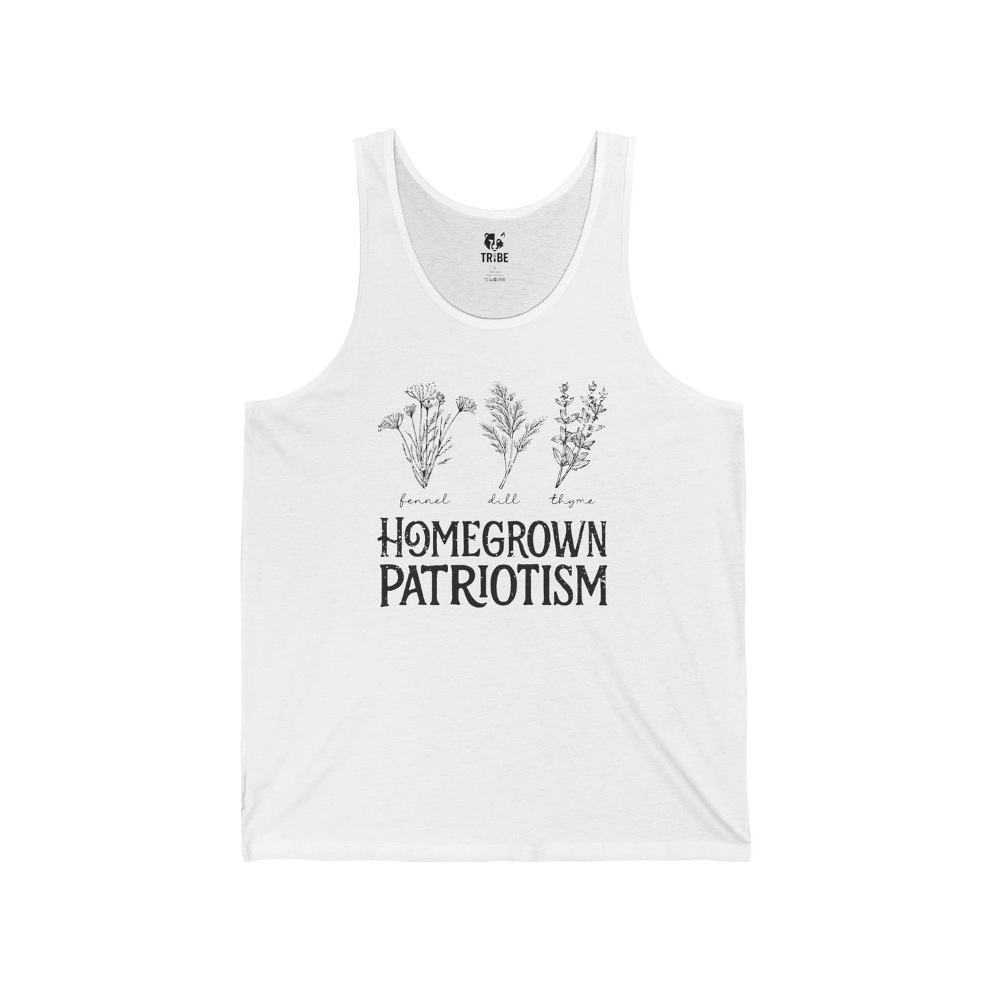 HOMEGROWN PATRIOTISM Jersey Tank - Onyx Design