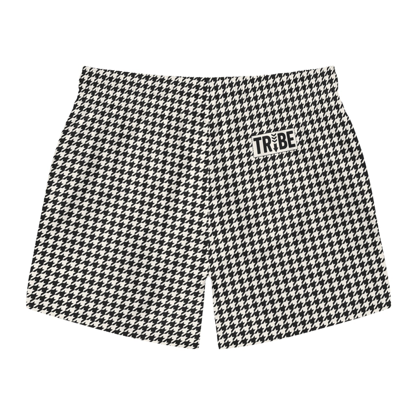 WOLFSTOOTH Imprinted 5-6" Inseam Swim Trunks - Onyx & Bone