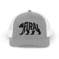 FERAL BEAR Snapback Trucker Cap - Onyx Silhouette Design
