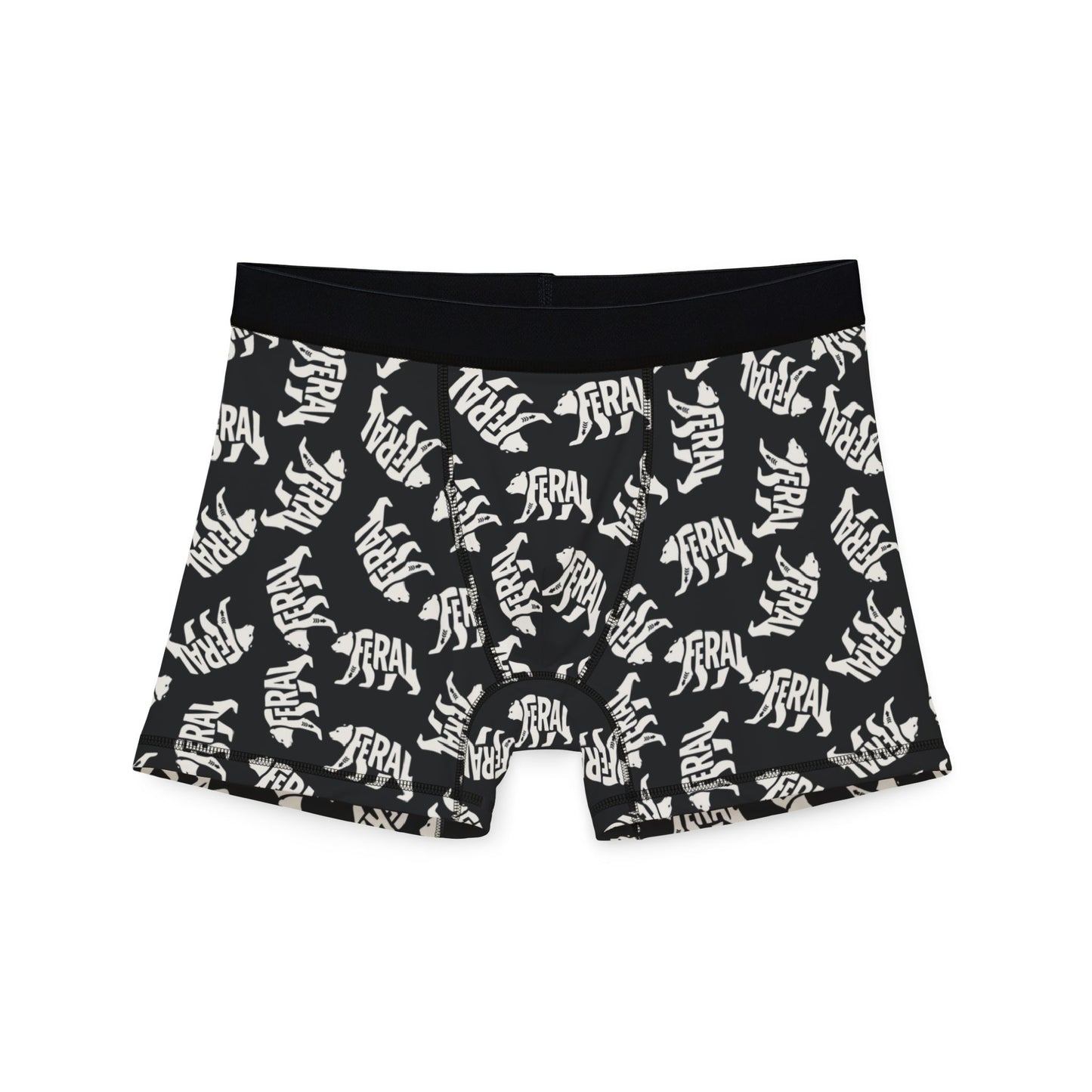 FERAL BEAR Men's Boxer Briefs - Onyx