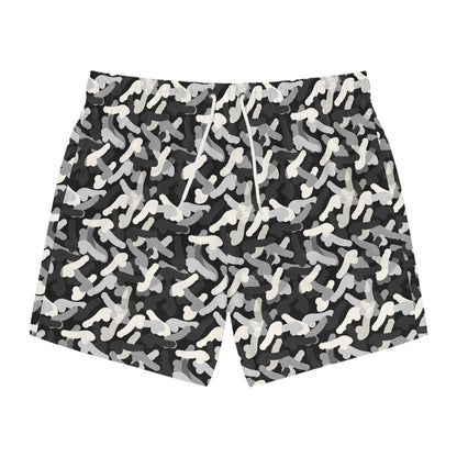 CAMOPHALLUS Imprinted 5-6" Inseam Swim Trunks - Onyx