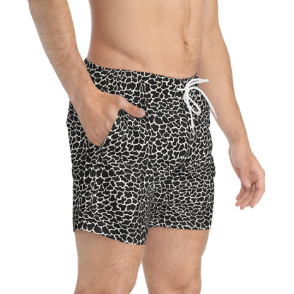 FERAL Imprinted 5-6" Inseam Swim Trunks - Onyx