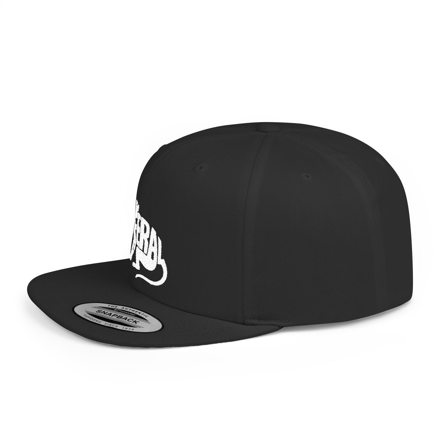 FERAL MONKEY Flat Bill Snapback — Bone Silhouette Design