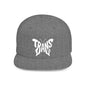 TRANS BUTTERFLY Flat Bill Snapback — Bone Silhouette Design