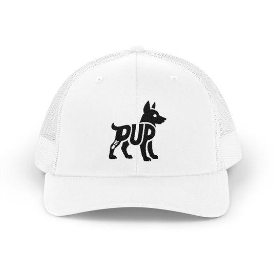 PUP Snapback Trucker Cap - Onyx Silhouette Design