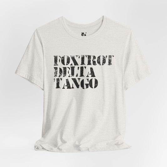 FOXTROT DELTA TANGO Jersey Tee - Onyx Design
