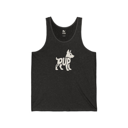 PUP Jersey Tank - Bone Silhouette Design