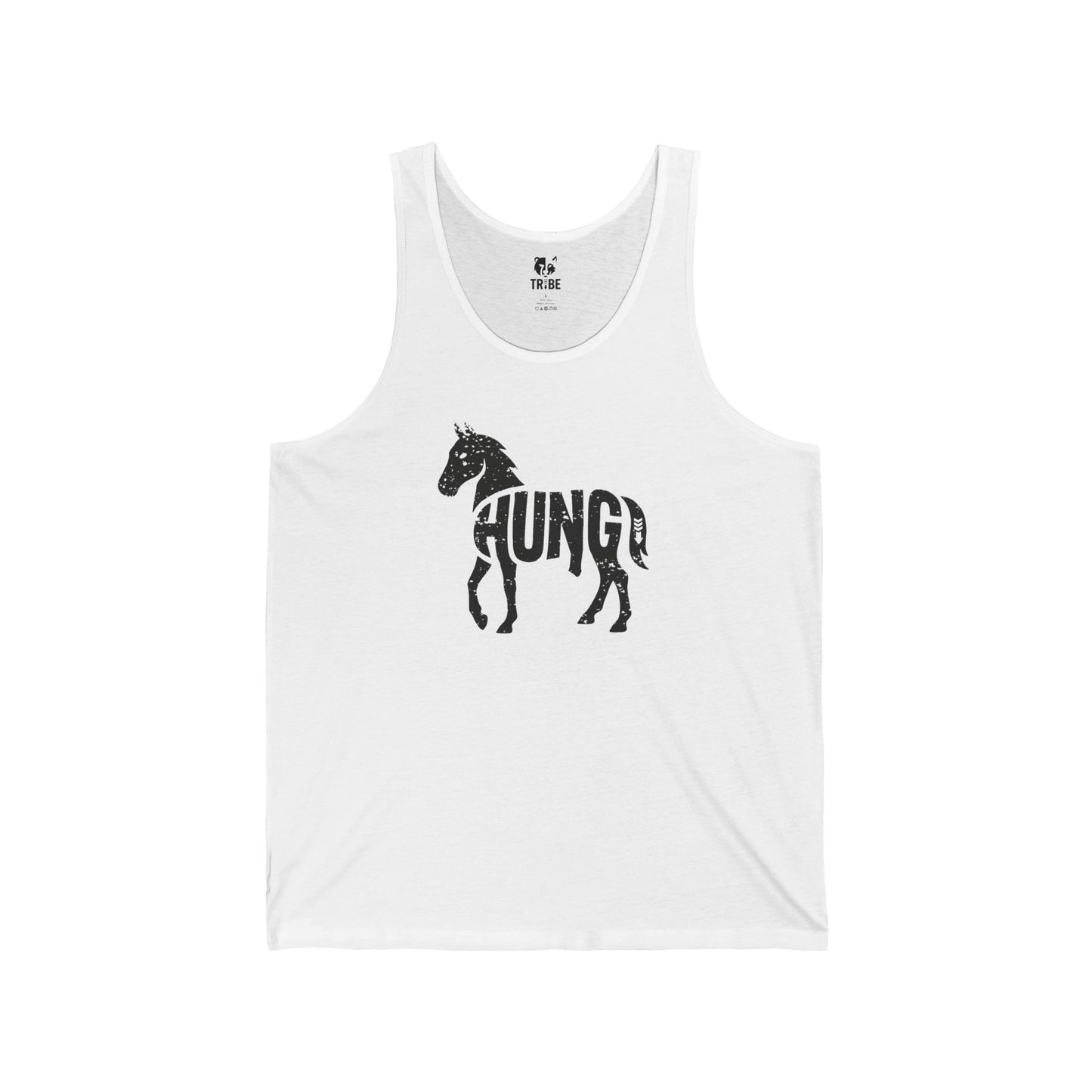 HUNG HORSE Jersey Tank - Onyx Silhouette Design