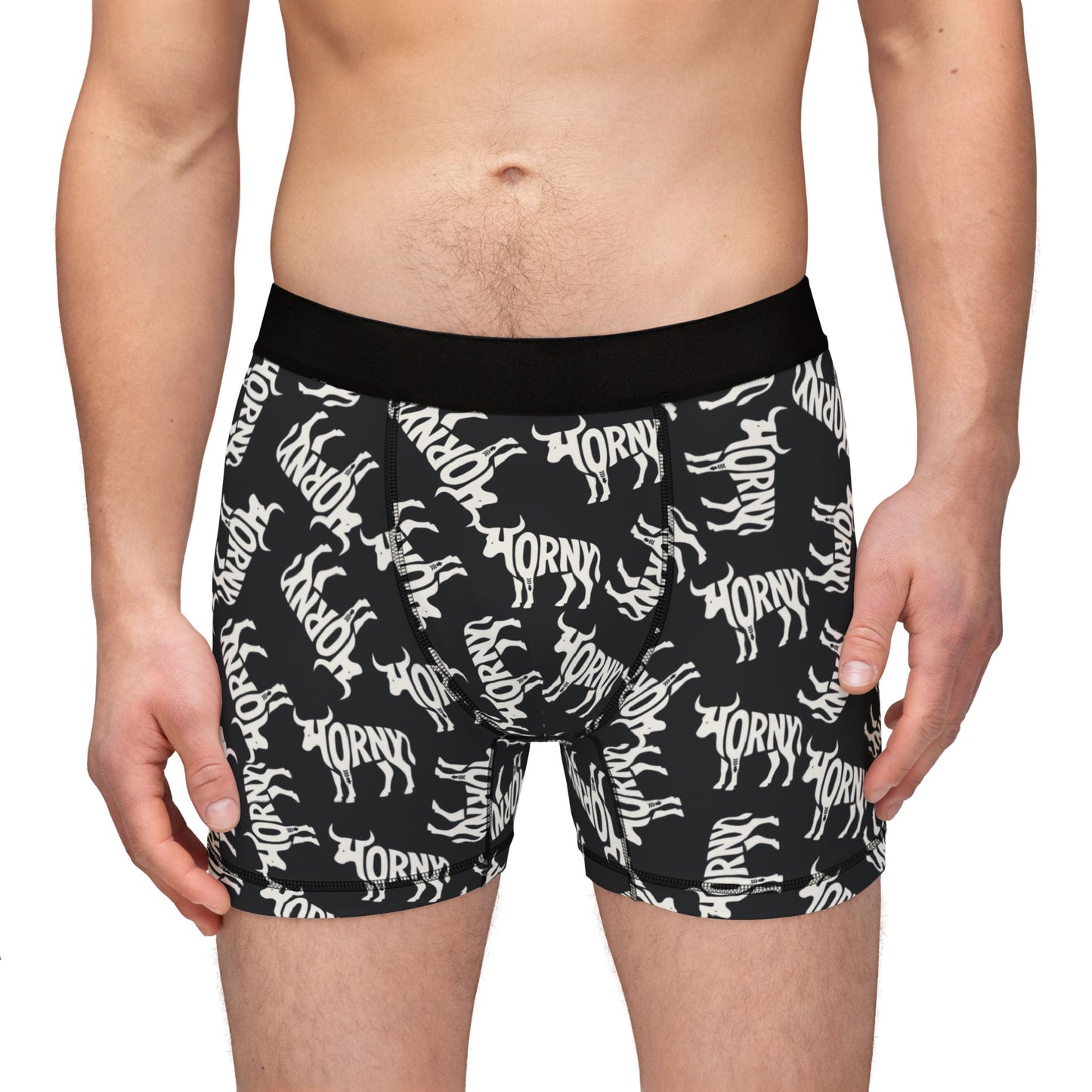 HORNY BULL Men's Boxer Briefs - Onyx