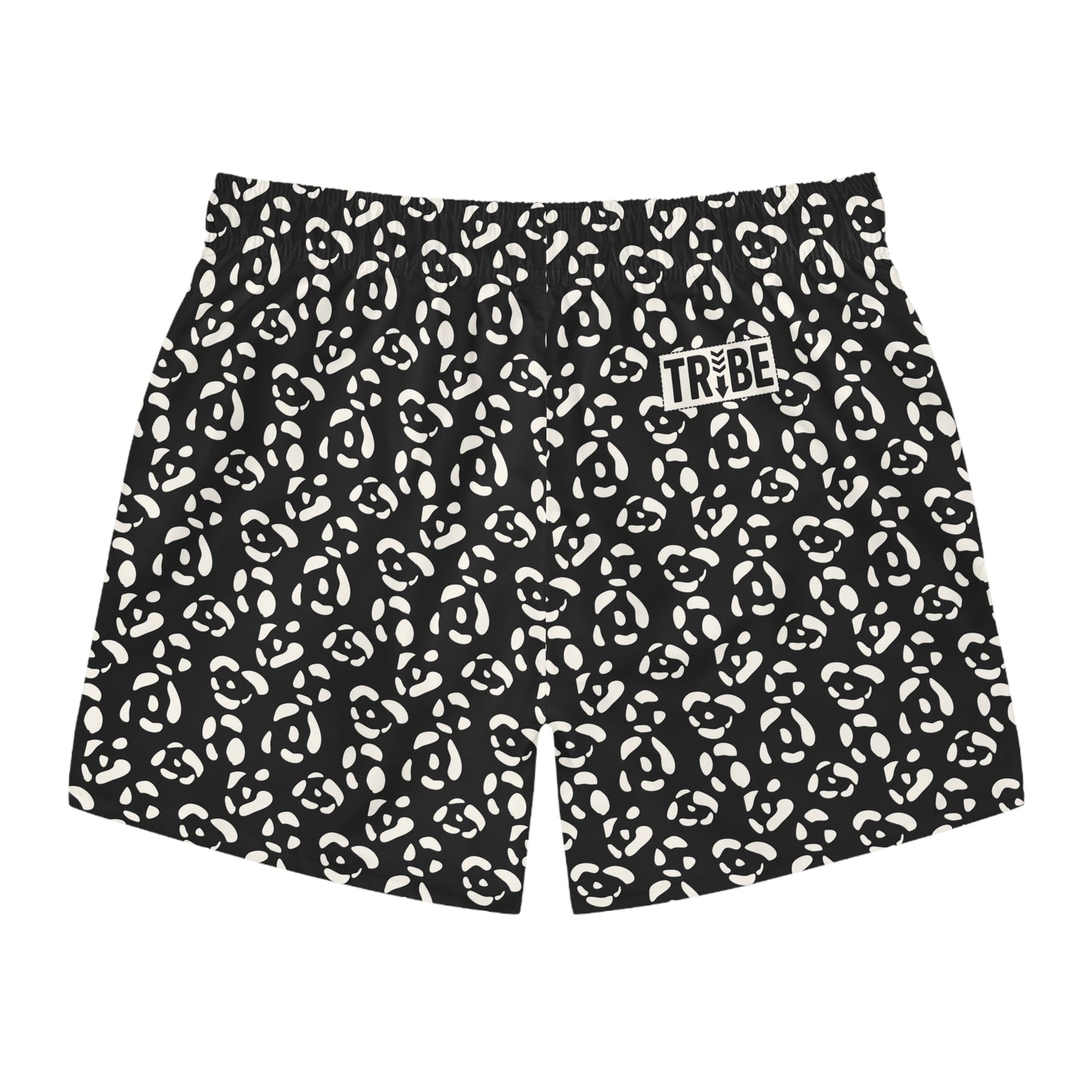 LEOPARD Imprinted 5-6" Inseam Swim Trunks - Onyx