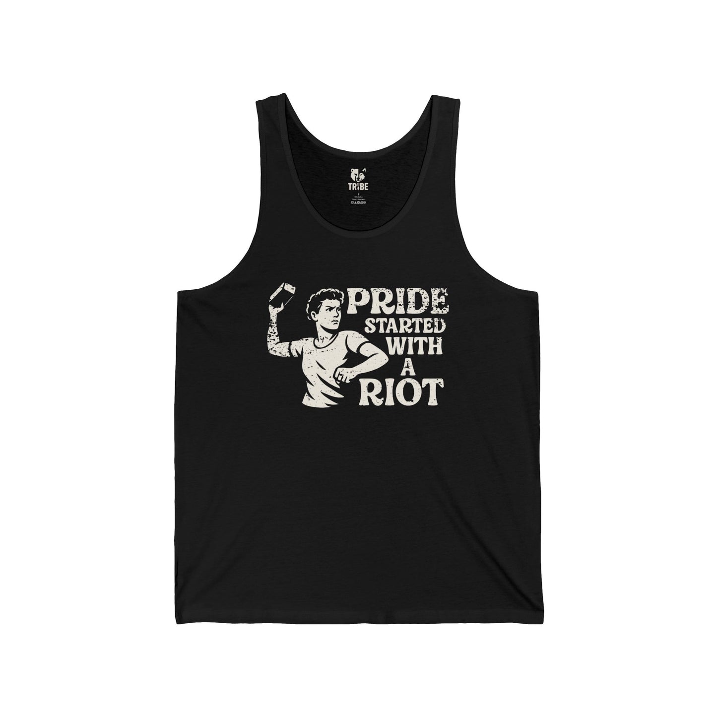 STONEWALL Jersey Tank - Bone Silhouette Design