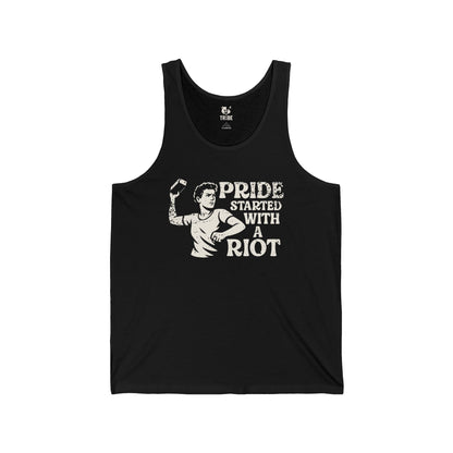 STONEWALL Jersey Tank - Bone Silhouette Design