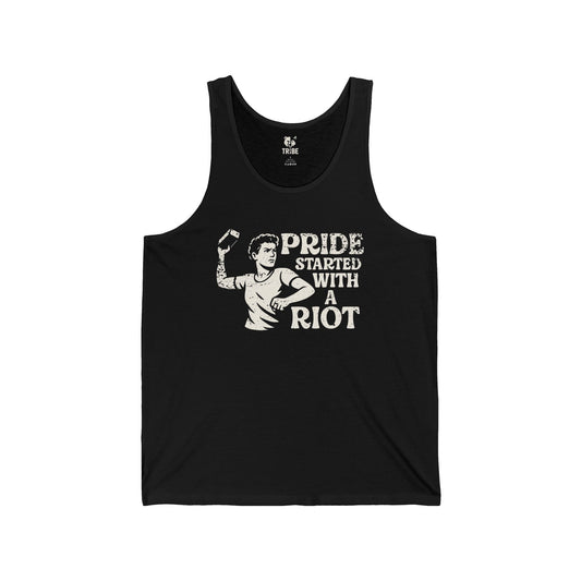 STONEWALL Jersey Tank - Bone Silhouette Design