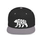 FERAL BEAR Flat Bill Snapback — Bone Silhouette Design